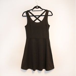 A Line Polkadot Little Black Dress